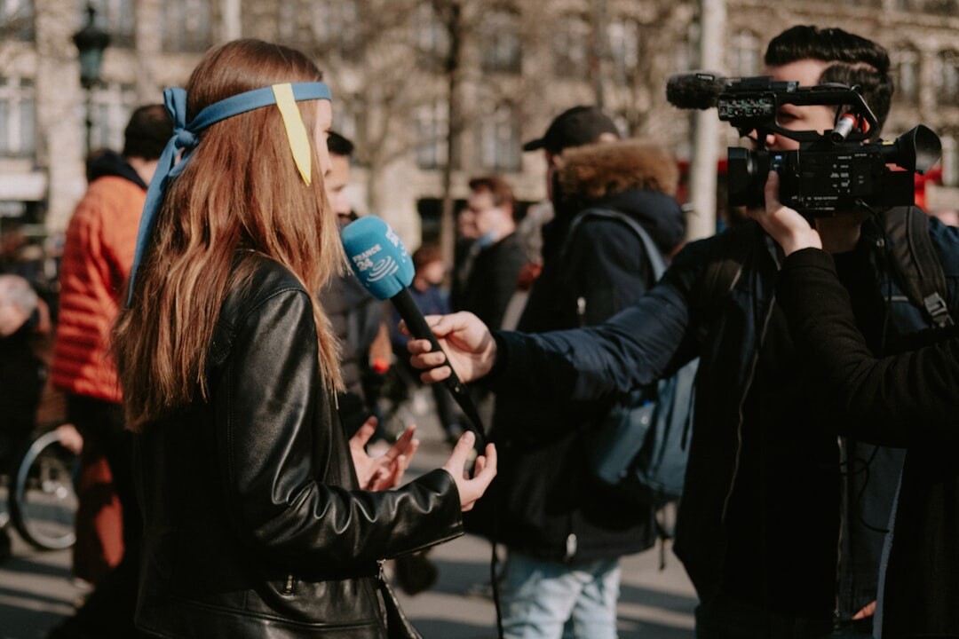 journalist interviewing subject